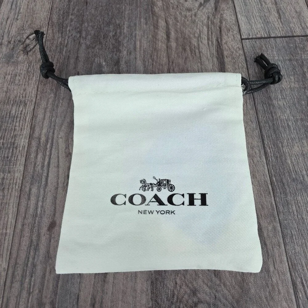 COACH Signature C Charm Bracelet 14K Gold Plated Hangtag Cubic Zirconia Gift New - Picture 11 of 15